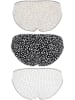 COTONELLA 3er-Set: Slips in Weiß/ Schwarz/ Beige