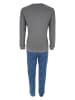 COTONELLA Pyjama in Grau/ Blau