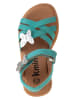 kmins Leren sandalen turquoise