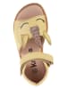 kmins Leder-Sandalen in Gelb