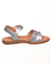 kmins Leder-Sandalen in Silber