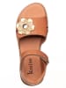kmins Leder-Sandalen in Hellbraun