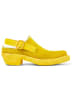 Camper Leder-Clogs in Gelb