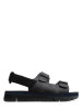 Camper Leder-Sandalen "Oruga" in Schwarz