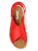 Camper Leder-Sandalen in Rot