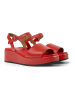 Camper Leder-Sandaletten in Rot