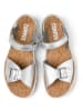 Camper Leren sandalen zilverkleurig
