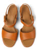 Camper Leder-Sandaletten in Hellbraun