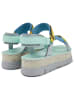 Camper Leren haksandalen turquoise/geel/lichtblauw