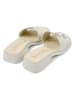 Camper Skórzane klapki "Dana" w kolorze kremowym