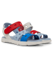 Camper Leder-Sandalen "TWS" in Creme/ Blau/ Rot