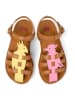 Camper Leren enkelsandalen lichtbruin