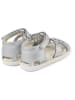 Camper Leren sandalen zilverkleurig