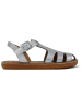 Camper Leder-Halbsandalen in Silber