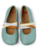 Camper Leder-Spangenballerinas "Right" in Türkis