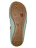 Camper Leder-Spangenballerinas "Right" in Türkis
