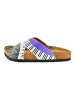 Calceo Slippers paars/wit/zwart