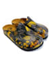 Calceo Clogs in Schwarz/ Gelb