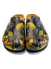 Calceo Clogs in Schwarz/ Gelb