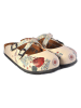 Calceo Clogs in Beige/ Bunt