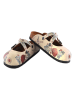 Calceo Clogs in Beige/ Bunt