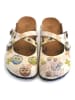 Calceo Clogs in Creme/ Bunt