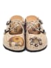 Calceo Clogs in Beige/ Bunt
