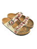 Calceo Slippers beige/rood