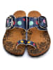 Calceo Teenslippers donkerblauw/meerkleurig