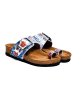 Calceo Teenslippers wit/blauw