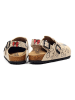 Calceo Halbsandalen in Beige/ Bunt