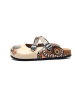 Calceo Clogs in Beige/ Bunt