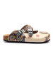 Calceo Clogs in Beige/ Bunt