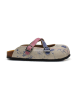 Calceo Clogs beige/blauw