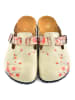 Calceo Clogs in Beige/ Pink