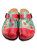 Calceo Clogs in Mint/ Rot