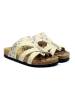 Calceo Klapki w kolorze kremowym ze wzorem