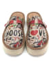 Calceo Clogs in Beige/ Rot