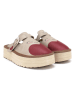 Calceo Clogs in Beige/ Rot
