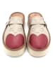 Calceo Clogs in Beige/ Rot