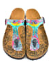 Calceo Teenslippers turquoise/roze
