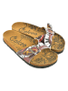 Calceo Slippers bruin/wit