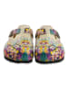 Calceo Clogs in Beige/ Bunt