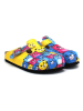 Calceo Clogs geel/blauw