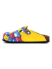 Calceo Clogs geel/blauw