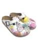 Calceo Clogs in Weiß/ Bunt