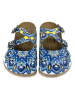 Calceo Clogs wit/blauw