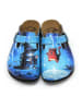 Calceo Clogs blauw/meerkleurig