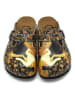 Calceo Clogs in Schwarz/ Hellbraun