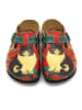 Calceo Clogs rood/meerkleurig